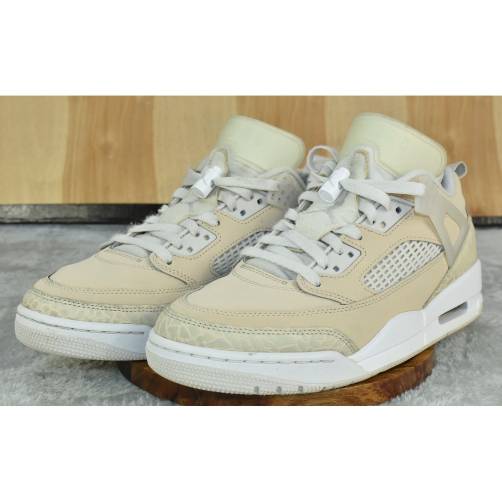 Air Jordan Spizike Low Men Shoes Size 8 Sanddrift / White Sneakers HV6528-100